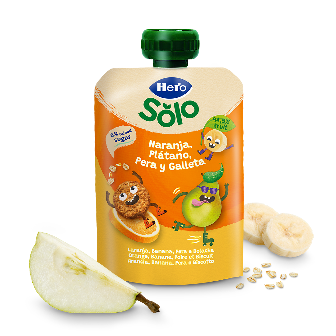 Packshot Bolsitas Naranjo Platano Pera y Galleta